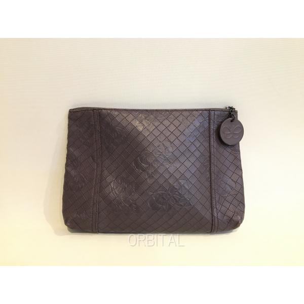 希少☆美品☆ボッテガヴェネタ クラッチバッグ☆ポーチ イントレチャート シルク ブランド 二子玉) BOTTEGA VENETA ボッテガヴェネタ イントレチャート