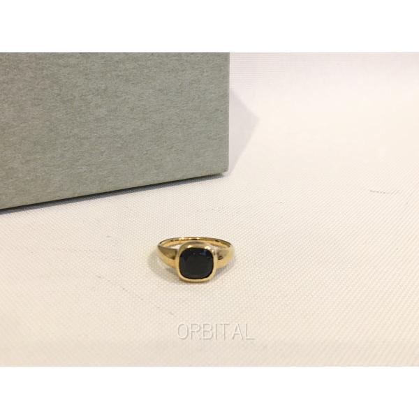 二子玉)Fauvirame フォーヴィレイム Black Spinel Signet Ring  ブラックスピネルシグネットリング シルバー 指輪 11号
