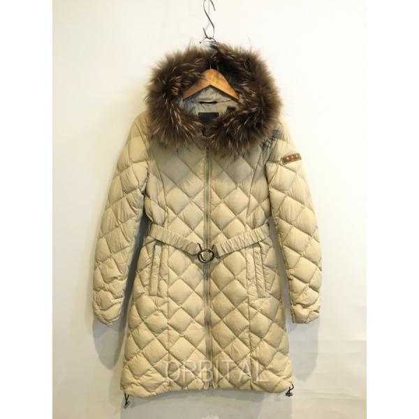 二子玉)TATRAS タトラス PIANETA  ピアネータ ファー付ベルテッドダウンコート ロング LTA3FW4224 レディース 02 ベージュ