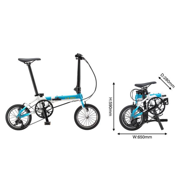 【程度良好】LA BICI PICCOLA(ラビチ ピッコラ) グレー/ブラック とても小さくなる折り畳み自転車（14インチ） La Bici PICCOLA