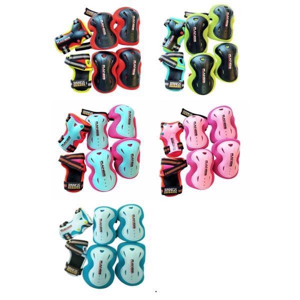 ラングスジャパンオリジナルプロテクターセット!CE基準合格。耐衝撃性に優れた素材を使用し、多層構造でしっかりと怪我のしやすい手・肘・膝を守ります。リップスティックやスケートボード、自転車、インラインスケートやローラースケートなど走行遊具で遊...