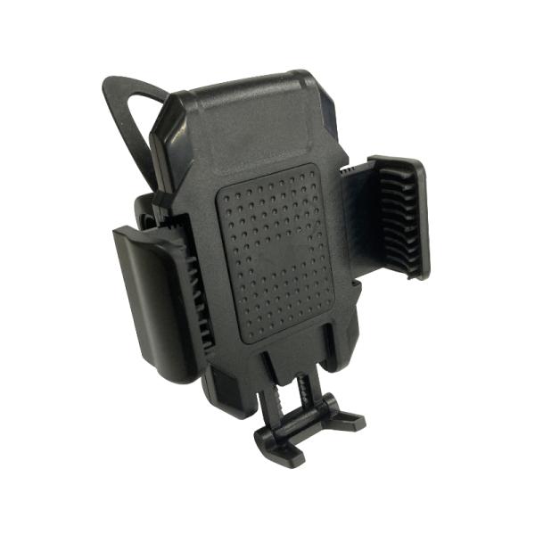 ホルダーとシリコンバンドでしっかり固定。幅広ホールドで大きめなスマホサイズにも対応。樹脂ホルダーとシリコンバンドのダブル保持で振動に強い設計です。確実な固定力を持つ大型クランプを採用しています。アーム部・受け部の可動範囲が広く、幅広いスマホ...