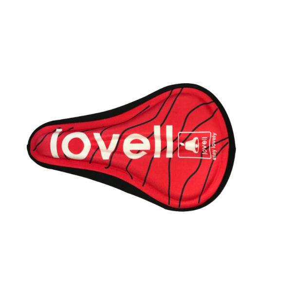 lovell SADDLE COVER レッド ブラック  サドルカバー クッション ロードバイク クロスバイク ミニベロ スポーツ車　オシャレ 衝撃吸収 ゲル