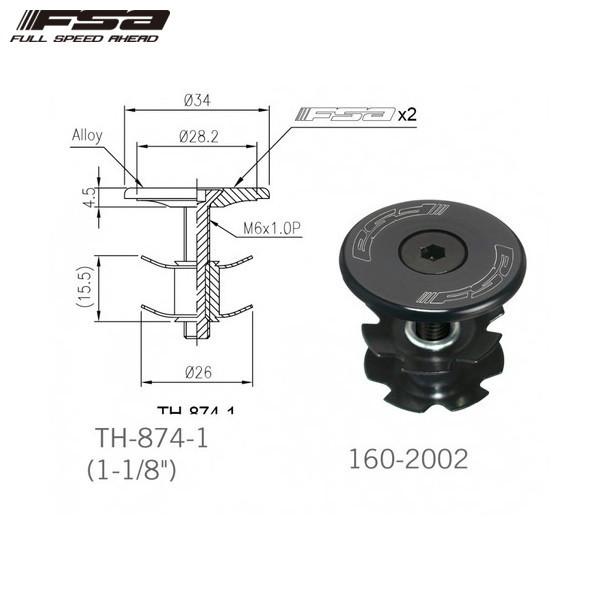 FSA GtGXG[ COMPRESSIONS DEVICES FSA Starnut Alloy FLAT 1 1/8 TH-874 wbhp[c