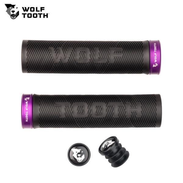 WolfTooth ウルフトゥース Lock-On Echo Grip - Black Grip with Ultraviolet Purple Collar