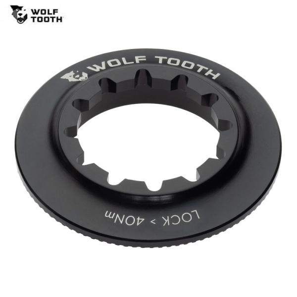WolfTooth ウルフトゥース Centerlock Rotor Lockring-Internal Spline Black  ロックリング