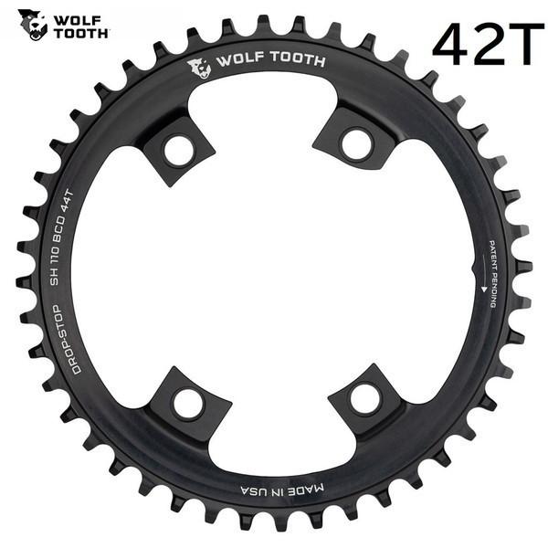 Wolf Tooth ウルフトゥース110BCD シマノ4 Bolt 42T WolfTooth ウルフトゥース 110 BCD Chainring For Shimano 4 Bolt - x