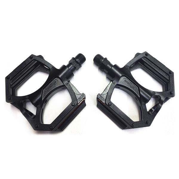 WELLGO (ウエルゴ)　軽量アルミ薄型ペダル：M195バイクを選ばない両面踏み仕様ロードバイク　マウンテンバイク　クロスバイクネジ外径: Φ14mm取付け使用スパナ径: 15mm本体素材： アルミニウム 6061スピンドル素材 ：クロモ...