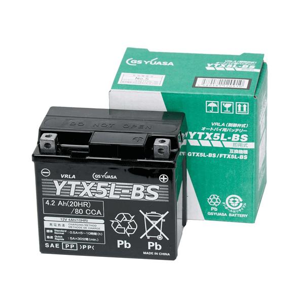 YTX5L-BS バイクバッテリー GSユアサ 液入り 充電済 :YTX5L-BS:ＣＹＤ