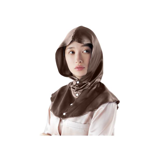 Utukky筒型シルクナイトフーディーカラー：ブラウン（茶）サイズ約１７０×１００×２２センチ６Aランク最上級シルク１００％上質な６Aランクのシルクは、艶々ツルツルと最高の肌触り。天然保湿成分を含んでおり、リラックスしながらケアまでできます...