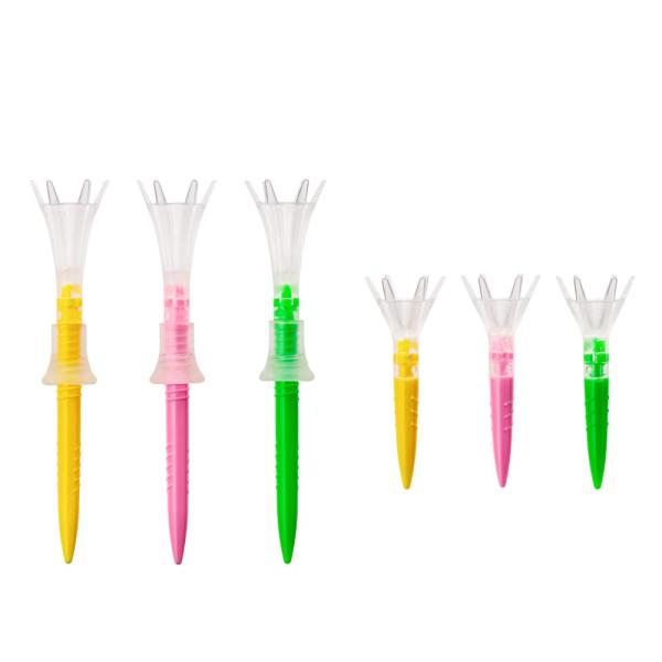 他サイト： ダイヤゴルフ(DAIYA GOLF) ゴルフティー トマホークティー セミロング&amp;ショート(計6本入) ティーアップ高35~45mm TE-511 クの商品画像