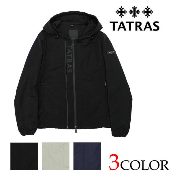 【美品】TATRAS POMPEO ソフトシェルパーカー ブラック 02正規品 TATRAS（タトラス） シェルパーカー AUDEE オーディー 圧着プリント