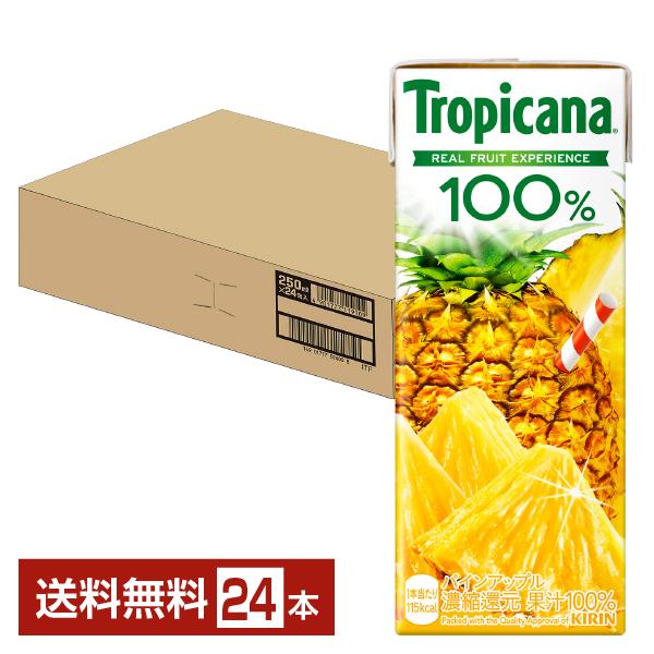 他サイト： キリン トロピカーナ 100％ パインアップル 250ml 紙(LLスリム) 24本 1ケース 送料無料の商品画像