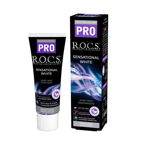 R.O.C.S.(ロックス) PRO センセーショナルホワイト 1本（94g）歯磨き粉(メール便3点まで)