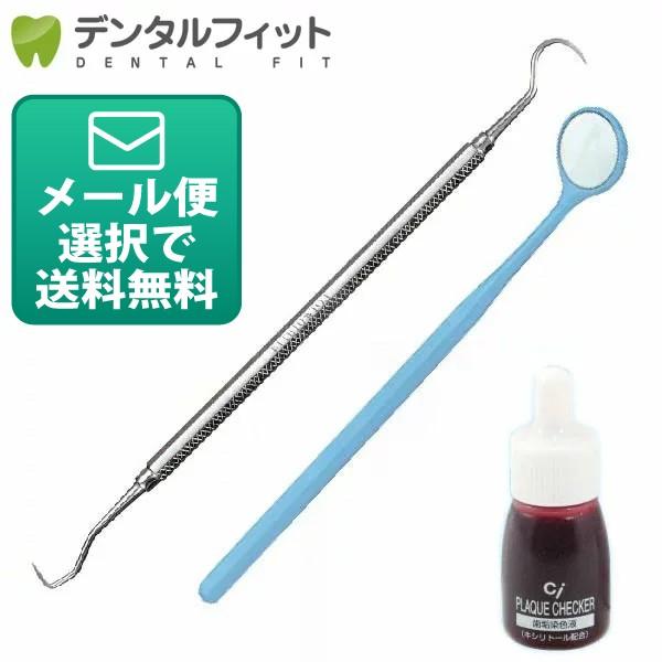 ヤニ&歯石取り3点セット (両頭鎌型スケーラーH5-33・検診ミラー