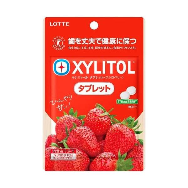 歯を丈夫で健康に保つ特定保健用食品のタブレット。いちごの甘い香りとキシリトールのやさしい甘さが特長です。１日摂取目安：１回に３粒を５分舐め、１日７回を上限の目安にお召し上がりください。消費者庁許可　保健機能食品(特定保健用食品)内容量 35...