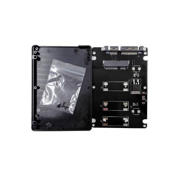 簡易包装で、クロネコヤマトのネコポス【追跡番号付き、ポスト投函、時間指定不可】で、発送いたします。■mSATA（Mini SATA）50mm→2.5インチSATA37mm厚 SSD変換ドライブケース■ケース固定用ネジ付き■mSATAのSSD...