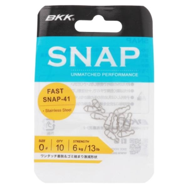 在庫限り特価  BKK FAST SNAP-41(ファストスナップ-41) #0　ネコポス・メール便 対象商品 ソルトウォータールアー用品