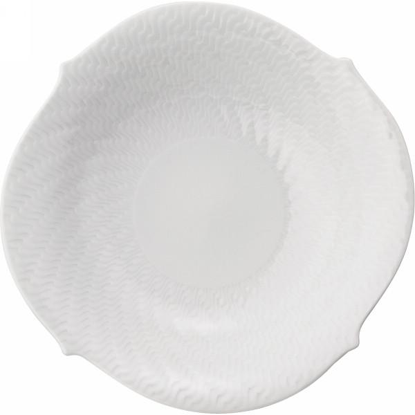 マイセン、葉っぱ型 白い皿 ハンドル付き マイセン、葉っぱ型 白い皿 ハンドル付き