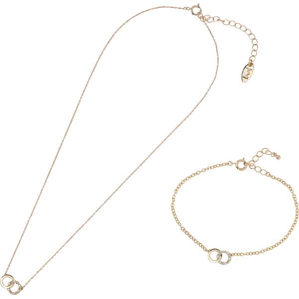 ミチコ ロンドン コシノ ダブルリングペンダント・ブレスレットセット