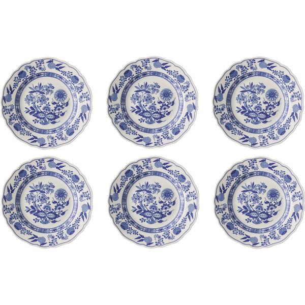 フッチェンロイター ブルーオニオン プレート6枚セット BON P196 : sh  