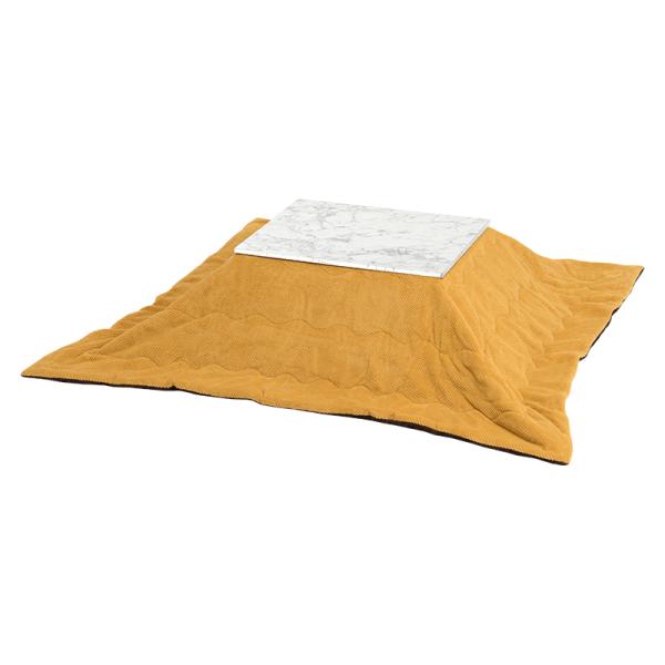 ※当商品は代金引換をご利用頂く事が出来ません。買い物かごのお支払方法にて代金引換をお選び頂かない様お願い申し上げます。おしゃれで可愛い大理石柄のコンパクトこたつ。なめらかな肌触りのかさばらない掛け布団セット■お手入れ簡単なメラミンシート天板...