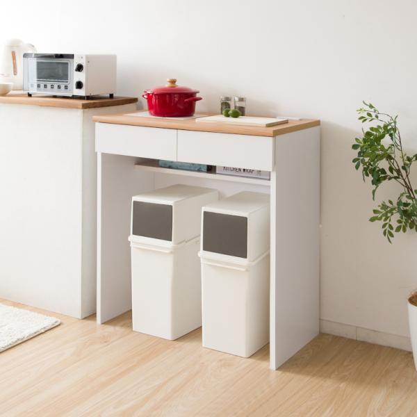 メーカー直送 KC-208 宮武製作所 Semplice キッチンカウンター 耐熱性タイル 2口コンセント付き ホワイト×ナチュラル