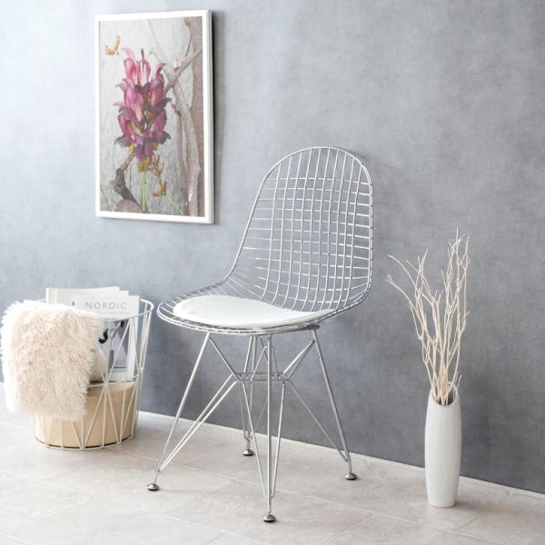 宮武製作所 メーカー直送 イームズ ワイヤーチェア DKR クロムメッキ