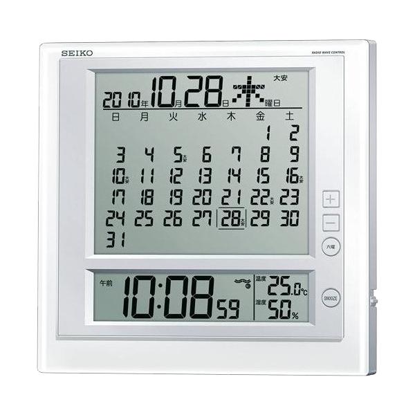 お取り寄せ 電波時計 六曜表示 掛置兼用 温湿度表示付 セイコー SQ422W SEIKO
