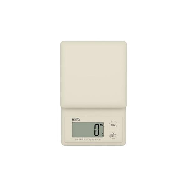 ★TANITA タニタ 洗えるスケール 最小表示1g 最大計量2kg KW-202-BE ベージュ【送料無料】
