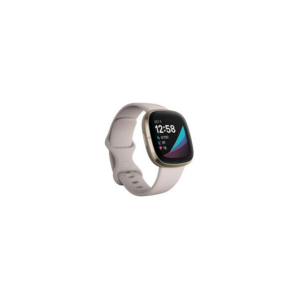 ☆Fitbit Sense [ルナホワイト/ソフトゴールド] 【ウェアラブル端末