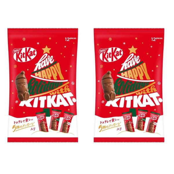 キットカット 限定 ホリデーサンタ シェアバッグ 12枚×2袋 ネスレ クリスマス ホリデイ パック 大袋 チョコレート