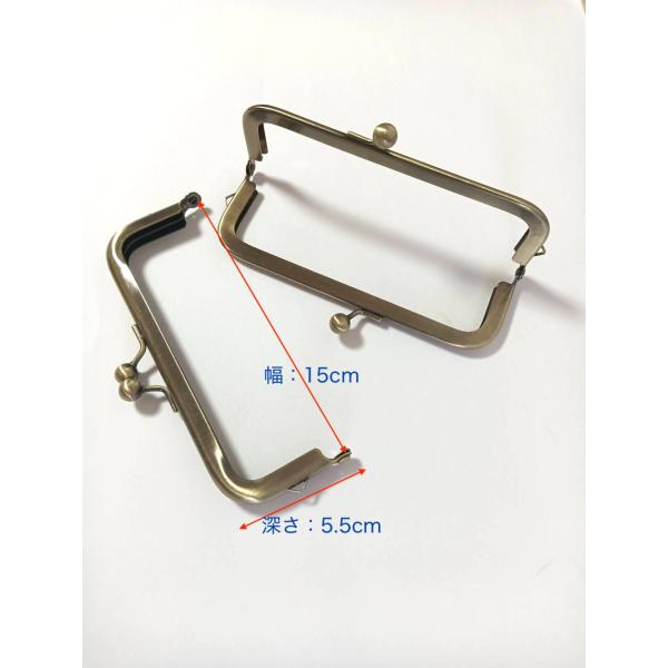 [Release date: October 1, 2024]差し込み式　がま口　口金サイズ：約幅15cm×深5.5cmカラー：古銅美素材：合金 重さ：約59g数量：１枚型紙とレシピ付きませんので，ご了承をください。