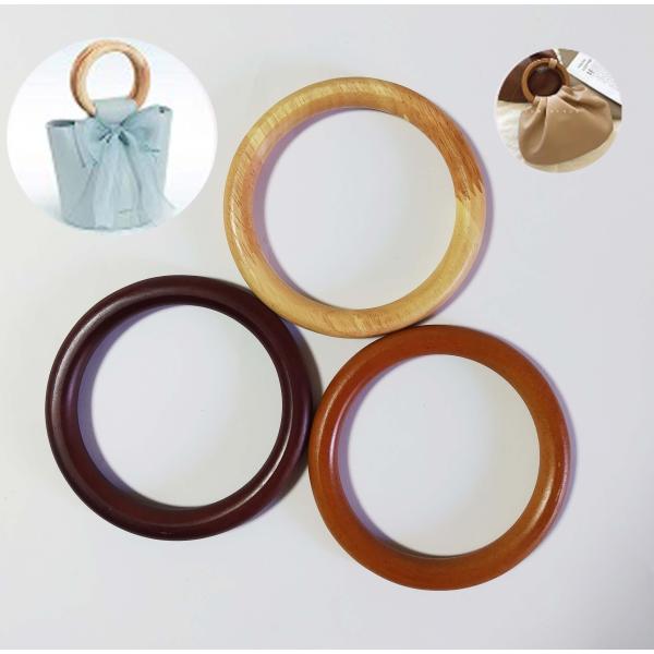 [Release date: September 27, 2023]ウッドハンドル 木製持ち手　サイズ：  内側直径約８.8cm太さ：１２mm 入り数：2本入素材：中密度繊維板生成りの素材：木（不規則な模様があり）【以下ご了承いただきたく、...