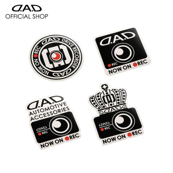 D.A.D ドライブレコーダー ステッカー サークル/D.A.D/オートモーティブ/クラウン ST136 ドラレコ 危険運転 シール DAD ギャルソン GARSON