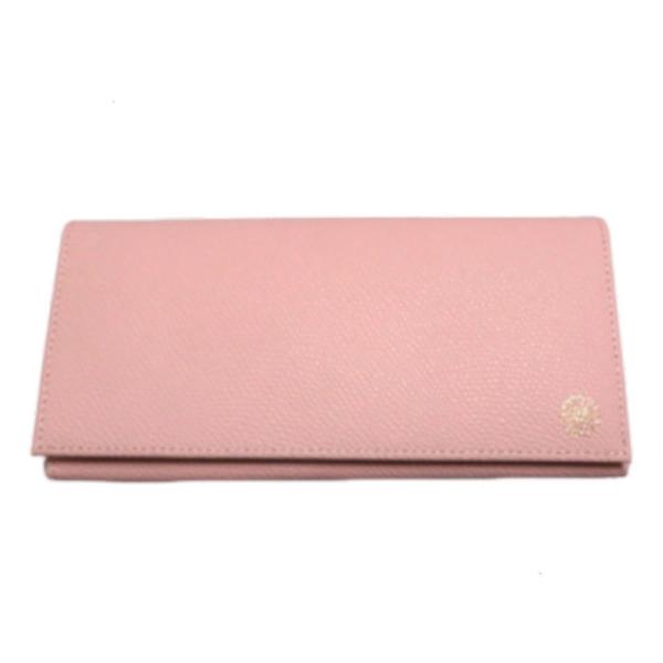 菊紋入り長財布 純日本製品 高級牛革 皇居限定販売モデル ピンク