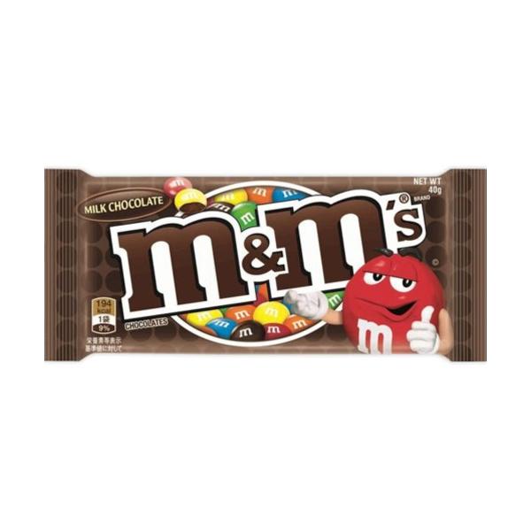 他サイト： 【マース】110円　エムアンドエムズ40g〈ミルクチョコレート〉」（12袋入）　　　｛ｍ＆ｍ's　駄菓子　お菓子　チョコレート　バレンタイン｝の商品画像