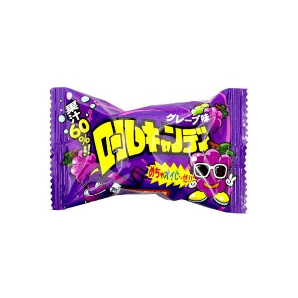 【やおきん】60円　ロールキャンディ〈グレープ味〉（24袋入）
