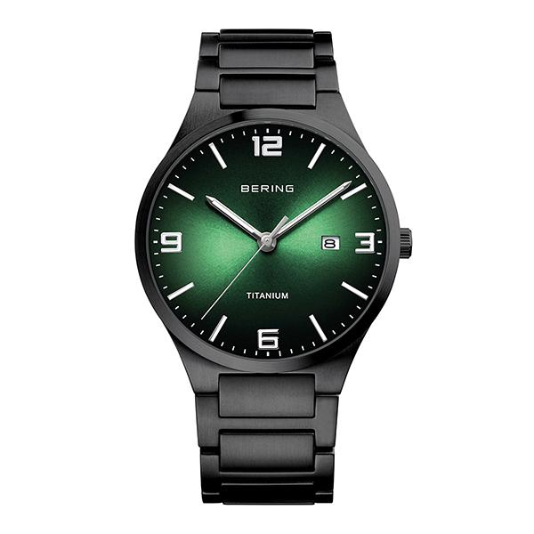 【Bering】新品 チタンコレクション 腕時計(グリーン) 15240-728 BERING（ベーリング） Unisex TITANIUM Collection チタン 15240-728