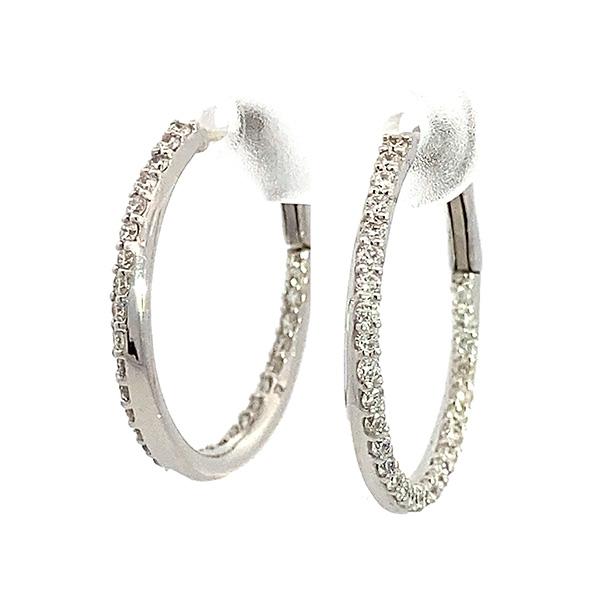 246742）ダイヤモンド ピアス 0.5カラット フープピアス 18k