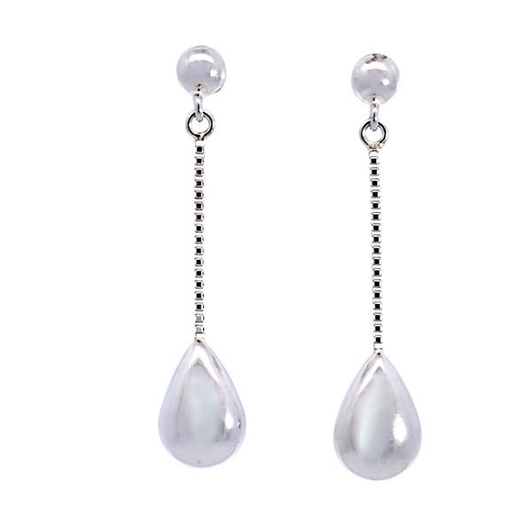 265021）国産 プラチナ PT900 ツユ型ピアス Mサイズ しずく ピアス