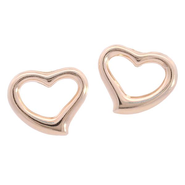 267028）オープンハートピアス k18ピアス ゴールドピアス レディース