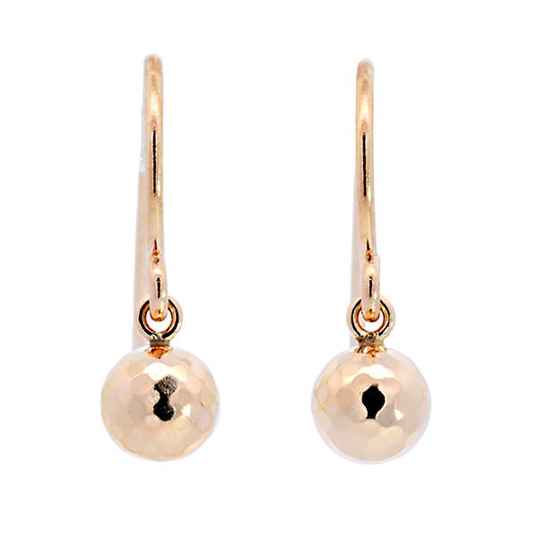 267166）フックピアス ミラーボール 4mm k18 ミラーカットボール
