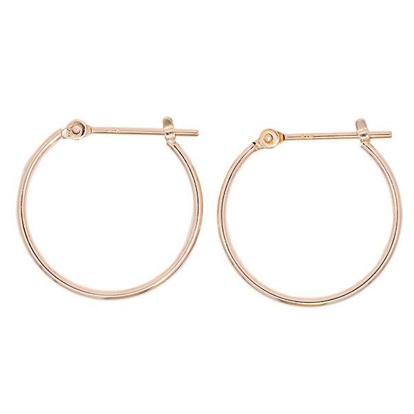 K18　フープピアス　８㎜ k117）フープピアス 1mm-17mm アクセサリー ジュエリー K18製 両耳用