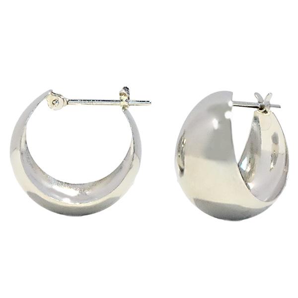 pm1015）日本製 プラチナ900 シンプル 定番 金属アレルギー 月型甲丸