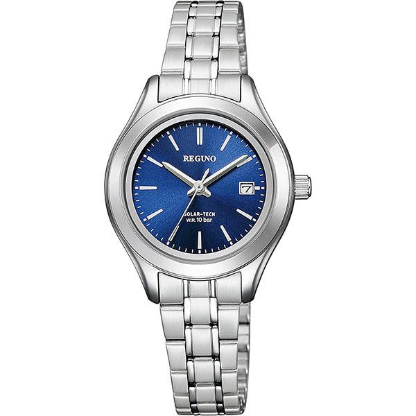 REGUNO(CITIZEN) ソーラーテック 青文字盤 ペアモデル KM4-112 REGUNO(CITIZEN) ソーラーテック 青文字盤 ペアモデル KM4-112