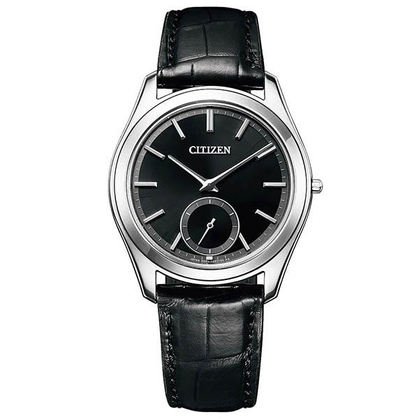 CITIZEN 黒文字盤 ブラック ワニ革 ソーラー 軽量 薄い AQ5010 CITIZEN 黒文字盤 ブラック ワニ革 ソーラー 軽量 薄い AQ5010