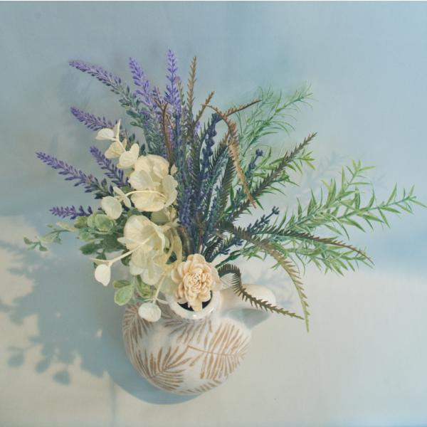 買取 アーティフィシャルフラワーブーケ　ブートニア　そのまま飾れる花瓶セット フラワー/ガーデン