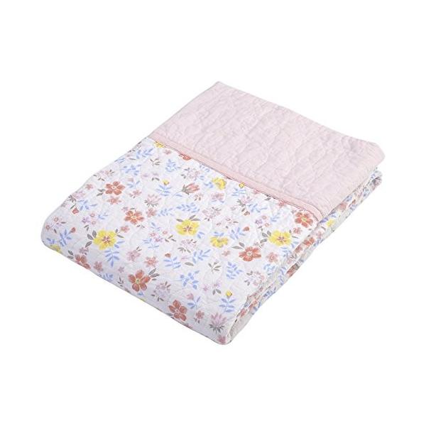 京都西川 タオルケット ガーゼケット ピンク シングル 140 190cm 肌ふとん キルト 水洗い 花柄 国内送料無料 4g14 Mm