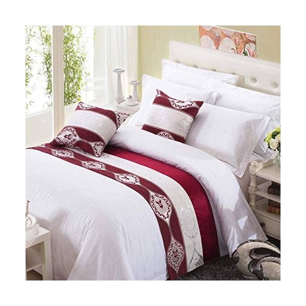 Osvino ベッドライナー シェニール ベッドスロー ヨーロッパ風 エレガント フットライナー 上品な雰囲気へ 汚れ